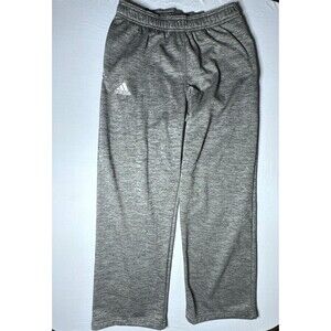 Adidas Sweatpants Mens Medium Climawarm Gray Athletic Logo Streetwear Fleece